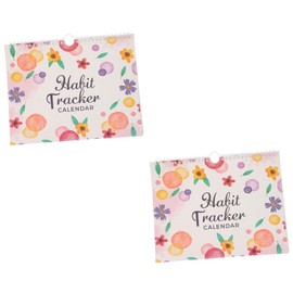 COHEALI 2pcs Monthly Habit Tracker Notebook Portable Schedule Planner for Organizing Daily Tasks Undated Month Agenda for Students and Professionals Lightweight and Practical Writing Pad