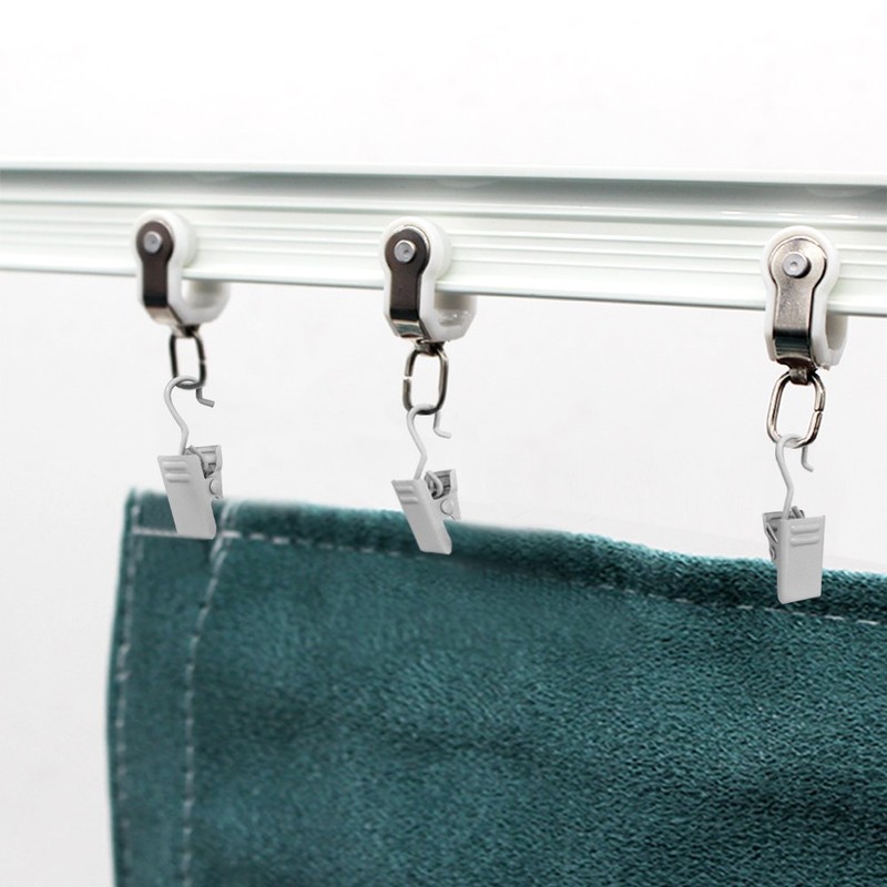 C.M. Curtain Hook Clips, Your Own Original Curtains, White, 50