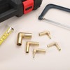 sourcing map 2 Pcs Brass Hose Barb Fitting L Right