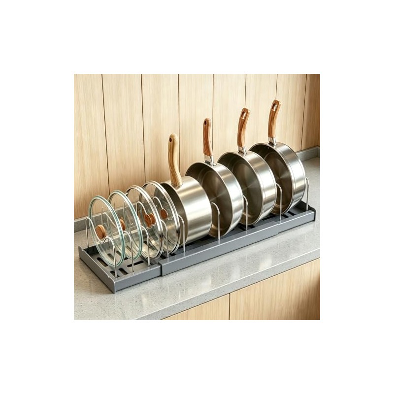 Pot Lid Holder, Lid Holder, Adjustable Pans Organiser, Lid Holder,