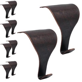 EAI Moulding Hook for Dado Picture Rail - 3.2 x 4.8cm, Pack of 10 | Bronze-Plated Moulding Picture Rail Hook to Hang Picture Frames & Protect Walls | Home Decor