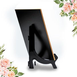 Thank You Table Sign with Easel, Floral Crescent Design (6" x 8")