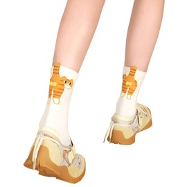 3 Pairs of Adorable Cat Socks with Balls – Funny Soft Cotton Animal Crew Socks for Women and Men, Novelty Gifts for Cat Lovers