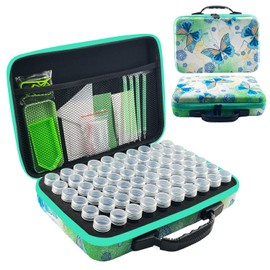 LIRUNQIU Diamond Painting Storage Containers, 60 Slots Diamond Art Accessories and Tools Kits Storage Box for Jewelry Beads