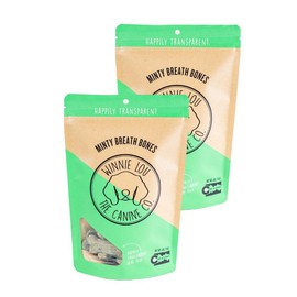 Winnie Lou Organic Healthy Dog Treats – All Natural Crunchy Dog Biscuits Made in USA with Organic Ingredients from Colorado Farms – for Small, Medium, Large Dogs - Minty Breath Bones (Pack of 2)