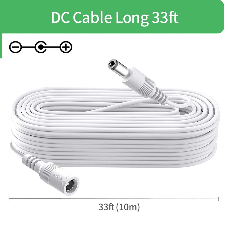 Security-01 33FT 10M DC Power Extension Cable for Security Camera