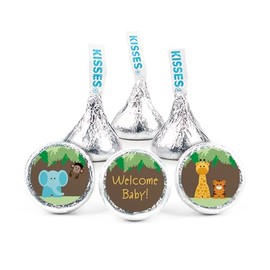 Baby Shower Party Jungle Buddies 3/4" Stickers (324 Stickers)