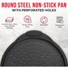 Non-Stick Pizza Pan with Silicone Handle 1 Pack, 13 Inch