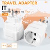 2 Pack Travel Adapter Italy - L Type European Plug