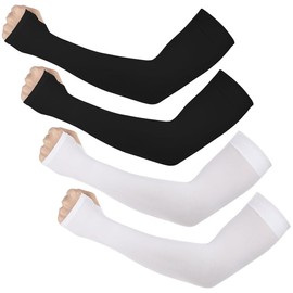 IBXWMNG 2 Pairs Unisex Arm Warmers, UPF 50+, Breathable Arm Warmers for Outdoor Sports, Cycling, Hiking, Running, Golf, Basketball, Driving, with Cooling Effect