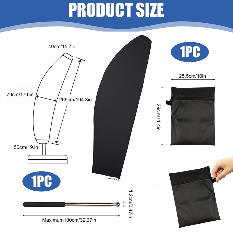 Parasol Protective Cover, Cantilever Parasol Protective Cover, 2 to 4
