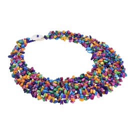 AeraVida Vintage Bohemian Colorful Stone Beads Bib Statement Fashion Ethnic Necklace | Necklace for Women | Stones Necklace for women | Necklace Jewelry | Fashion Accessory