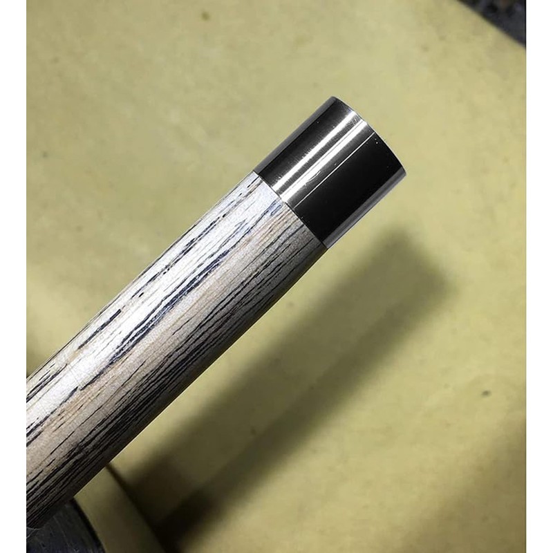 Dunn's titanium ferrules for snooker cues. Alloy TC4, threadless, easy