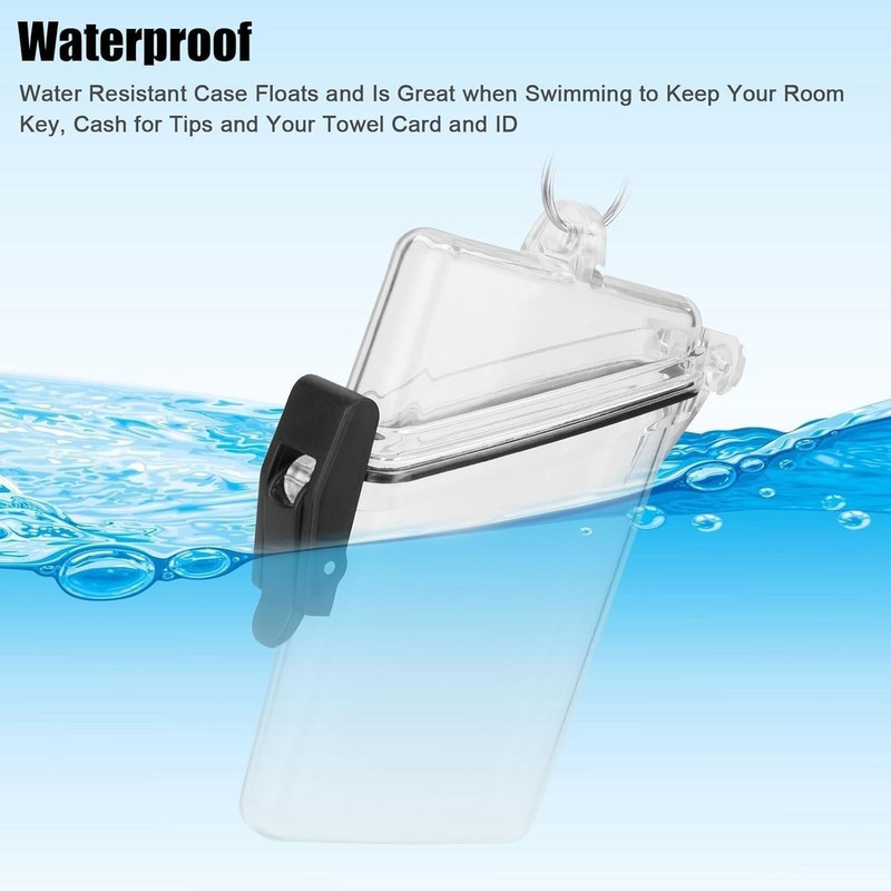 GOUDOGEDC Transparent Waterproof ID Card Badge Holder with Lanyard and