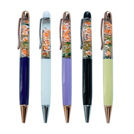 Sikyby Fox Floating Funny Pens Cute Floater Liquid Writing Journaling Office Pen Unique Gift For Women Men Set of 5 Pens
