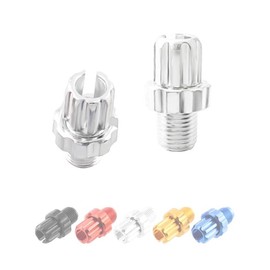 WinJapan Brake Lever Bolts M10 Silver 2 Pcs Bicycle Mountain Bike Adjuster Bolt Adjuster Screw Handle (2 Silver, M10)