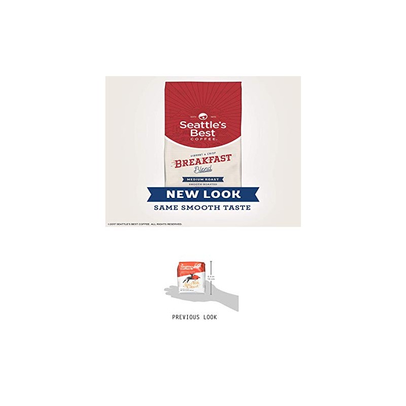 Seattle’s Best Coffee Breakfast Blend Medium Roast Ground Coffee, 12-Ounce