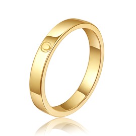 WFYOU 14K Gold Filled Rings for Women Non Tarnish Dainty Gold Initial Ring Stackable Gold Rings for Women Alphabet Letter Ring Wedding Bands Thin Thumb Pinky Stacking Rings Jewelry Gifts for Women 0 8