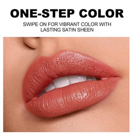 BEUKING Matte Lip Glaze Moisturizing Long-Lasting Waterproof Non-stick Lipstick Longwear No-Budge Liquid Lipcolor Makeup, Highly Pigmented Nourishing Lip Gloss for Lip Make up (02#, 0.08 fl.oz)