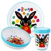 Bing 3pcs Reusable Bicolor Premium Kids Dinner Tableware Set Plate,