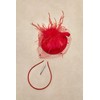 Coucoland Feather Fascinators Hat Women's Flower Mesh Elegant Wedding Fascinator