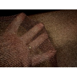 Metallic Stretch Chainmail mesh Fabric, per metre - Dark Brown & Copper Lurex