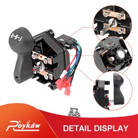 Roykaw Golf Cart Forward and Reverse Switch Assembly with Handle Compatible with Club Car DS 1996-up 48 Volt Golf Cart Models, Replaces OEM # 101753005, 1012987