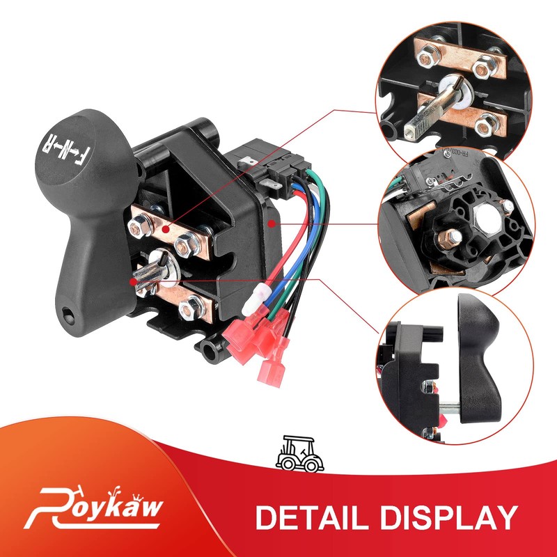 Roykaw Golf Cart Forward and Reverse Switch Assembly with Handle