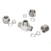 LOZOME 304 Stainless Steel 3 Way Compression Fitting, Tee, Adapter