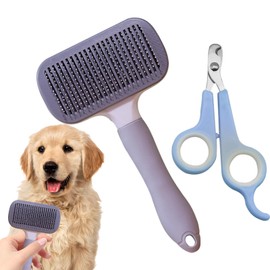 Dog Shedding Brush,Cat Shedding Brush | Pet Claw Clippers for Daily Long-Hair Grooming Bathing Puppy Kitten Home Outdoor