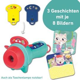 moses. 38169 Kleine Kuschelhelden Diashow, Projektor-Taschenlampe für Kinder, 24 Bildmotive für angenehme Träume, 3 märchenhafte Gute-Nacht-Geschichten zum Einschlafen, zzzz-s