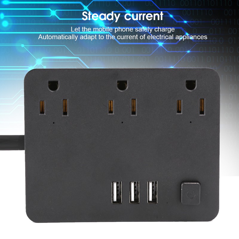 Desktop Smart Fast Charging Power Strip with 3 Outlet 3