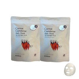 Skinfood Carrot Carotene Daily Mask Refill 15 sheets x 2 packs, total 30 sheets, 15 packs / 스킨푸드 캐롯 카로틴 데일리 마스크 리필 15매 x 2개 총 30매, 15개입
