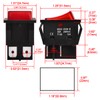 Heschen High Current Rocker Switch, 30A 250VAC, ON-OFF 2 Positions,