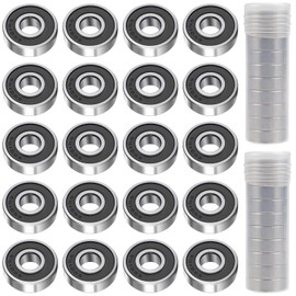 XSHAO® 20 Stk Kugellager 12x28x8 mm, Bearing 6001 2RS Doppelt Geschützte Rillenkugellager für DIY/Drehbänke/Motoren/ 3D-Drucker/Fräsmaschinen/Verschiedene Mechanische Geräte