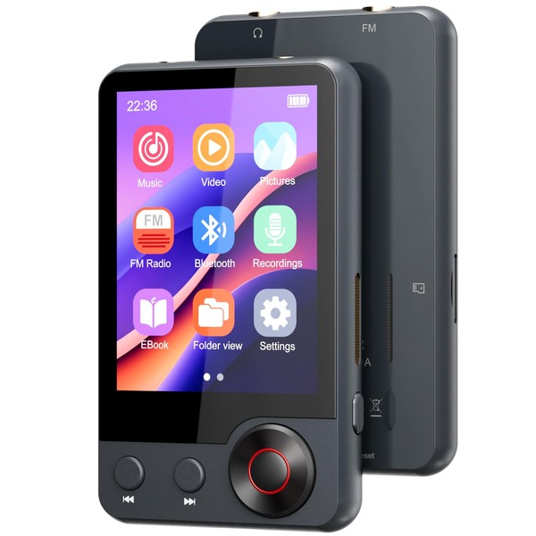 Olisky 128GB MP3 Player with Bluetooth 5.3, 2.4" Portable Full