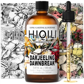 HIQILI Darjeeling Dawnbreak Fragrance Oil for Diffuser, Candle & Soap, Perfume & Linen Spray Making, Woody Scent, Long-Lasting Aroma - 5.07 Fl Oz - Pour Homme