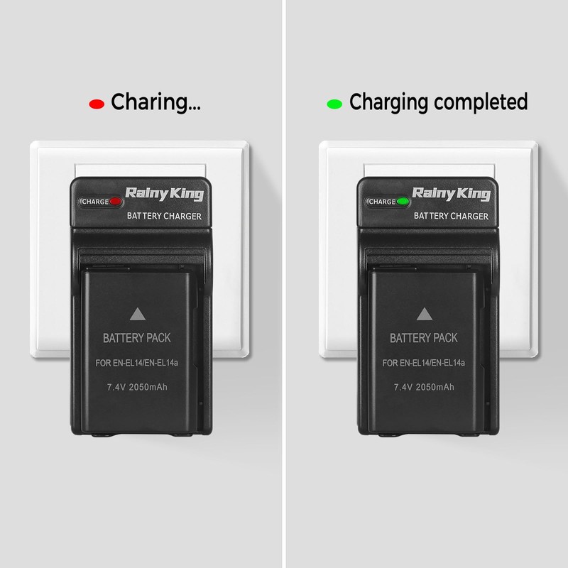 EN-EL14/EN EL14a Battery Charger for Nikon D3100, D3300, D3500, D3200,
