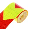 Arrow Safety Warning Conspicuity Reflective Tape Strip Sticker,Yellow&Red (2''x10'ft)