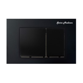 Swiss Madison Wall Mount Dual Flush Actuator Plate in Matte Black