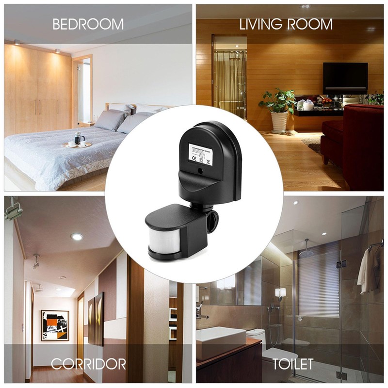 Haosie PIR Sensor Switch, 110V-240V Infrared Body Motion PIR Sensor,