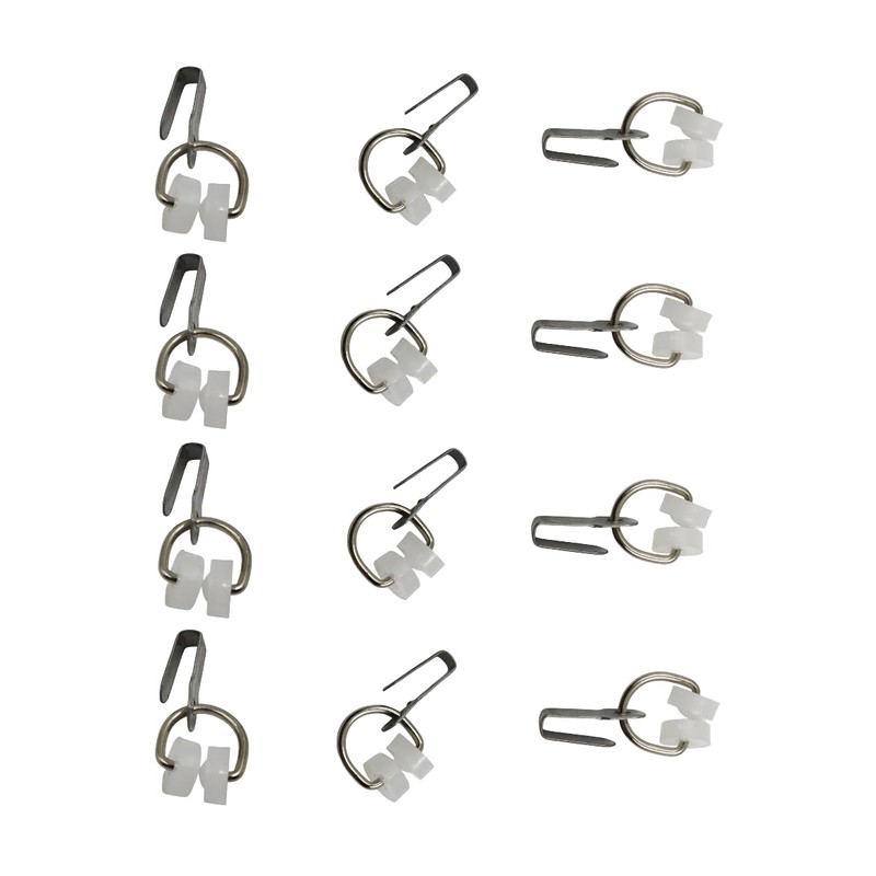 A109 RV Curtain Carrier Hooks – Nylon Wheels with Metal