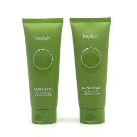 non-plane Be-Plain Mung Bean Mildly Acidic Cleansing Foam 160ml 2pcs / 비플레인 녹두 약산성 클렌징폼 160ml 2개