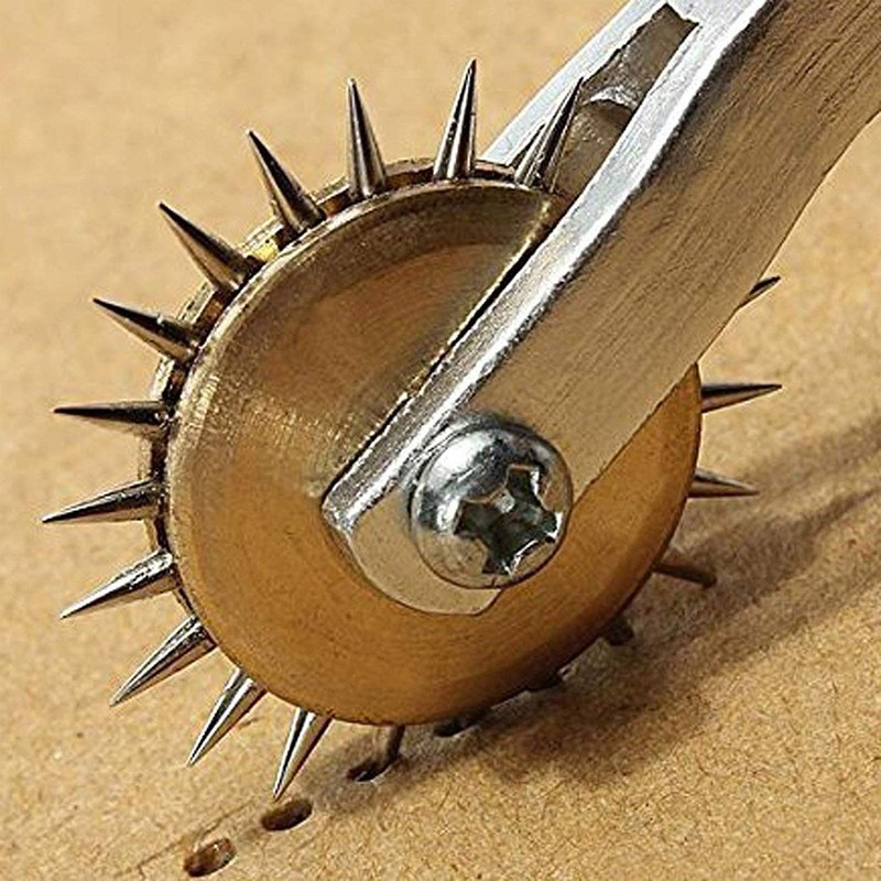 TIHOOD 2PCS Needle Point Tracing Wheel, 4mm Leather Paper ClothSewing