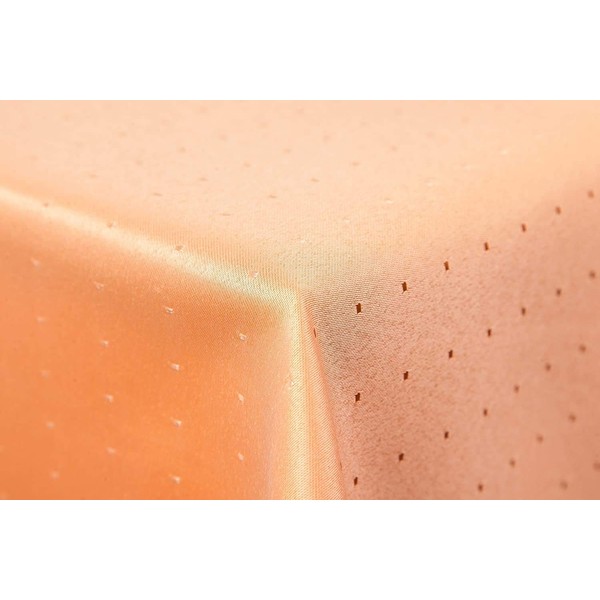 First-Tex Damask Tablecloth Square 130 x 160 cm Orange Terracotta