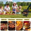 Portable Grill with Lid & Adjustable Vents - Foldable Charcoal