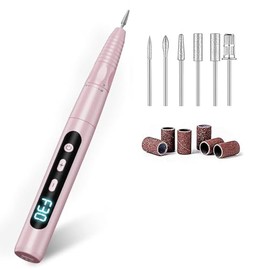 Professional Cordless Nail Drill, 30000 RPM, Pink