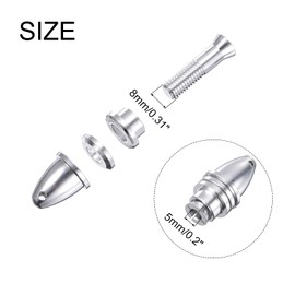 QUARKZMAN RC Aeroplane Propeller Spinner, 5 mm Bore and 8 mm Output Shaft Propeller Adapter for Brushless Motors and Speed Controller, Pack of 5
