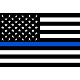 American Flag Police Memorial Laminated Dry Erase Sign Poster 12x18