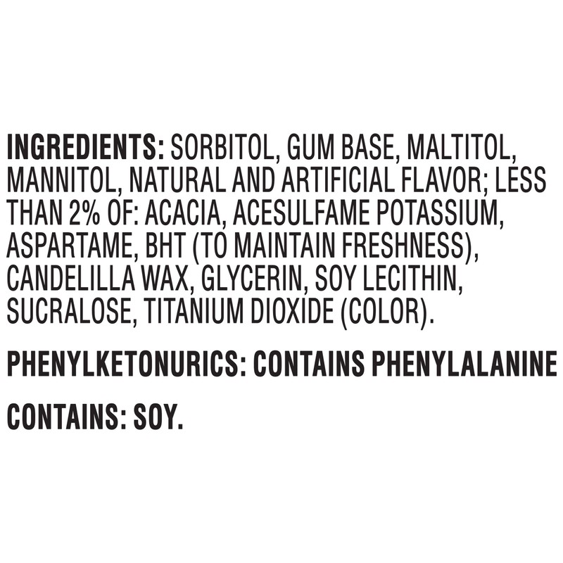Dentyne Ice Peppermint Sugar Free Gum, 3 Packs of 16